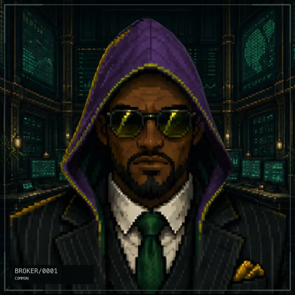 Hood Broker #1: Dark Lenses, Common, Emerald Studio