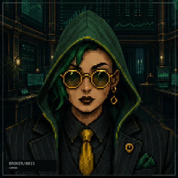 Hood Broker #15: Round Frames, Common, Emerald Studio